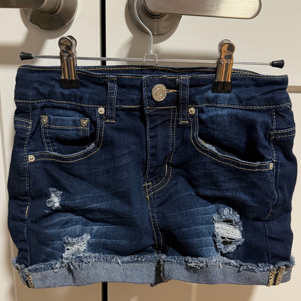 Indigo Rein Silver Button on Dark Blue Denim